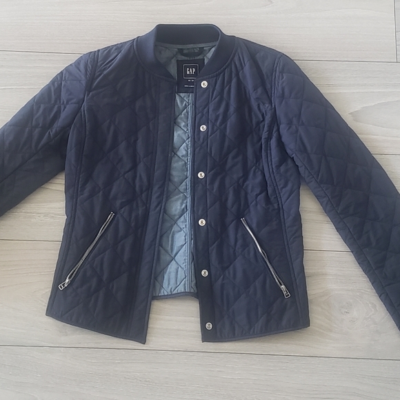 Cute and Fitted Navy Blue GAP Bomber Jacket - Picture 1 of 2